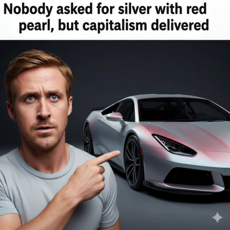 crimson pearl and silver